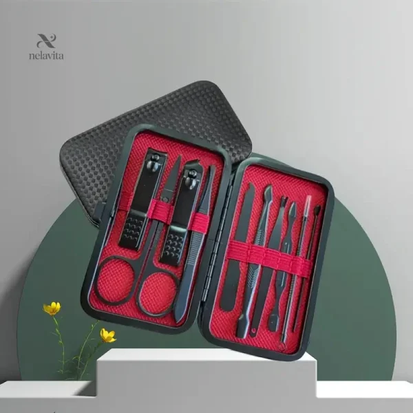 Étui chic pour kit de manucure et pédicure 10 en 1