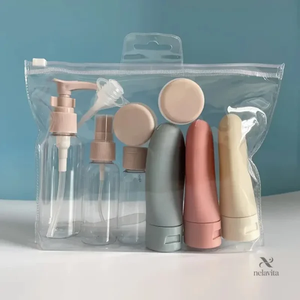 kit-de-voyage-bebe-flacons-rechargeables-et-pots-de-toile-51u5zm-1 Kit de voyage bébé avec flacons rechargeables et pots portables