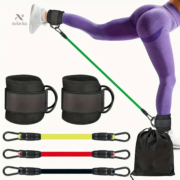 Bandes de résistance avec fixation pour entraînement à domicile