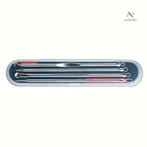 Outils de soin du visage en inox avec boîte de rangement incluse