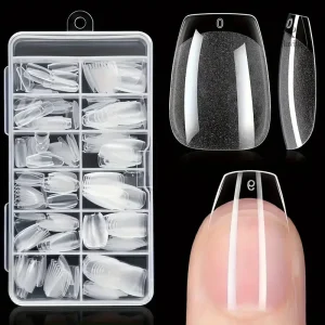 Kit Faux Ongles Carrés Transparente – 240 Pièces