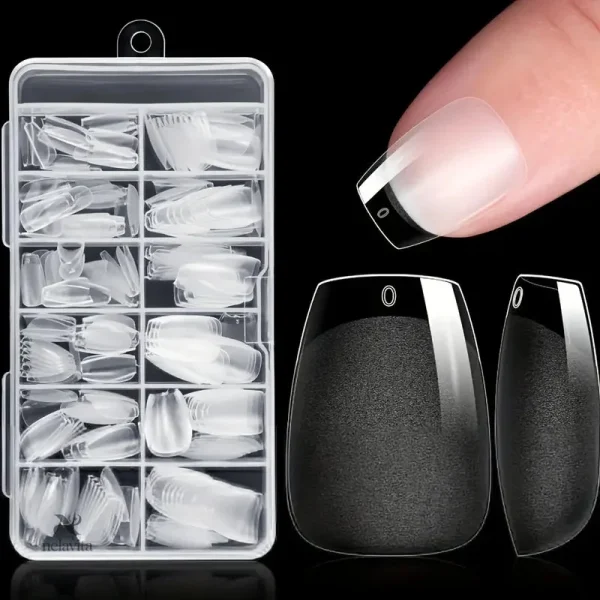 Faux Ongles en Acrylique, transparents et pratiques
