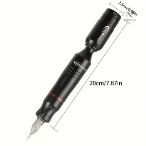 Tatouage : Stylo Rotatif Rechargeable avec Aiguilles et Encres