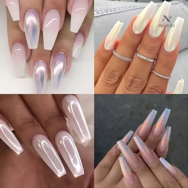 Set de Vernis en Poudre - Pastel Irisé avec Applicateurs