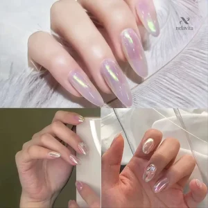Vernis Effet Chrome - 6 Couleurs Pastel pour Manucure