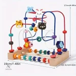 Labyrinthe de perles éducatif en bois pour enfants