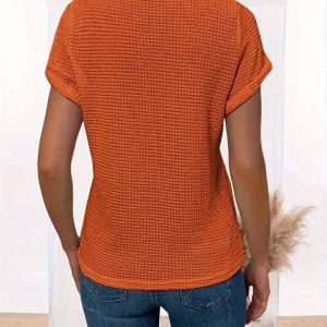Blouse Femme Col Rond avec Dentelle