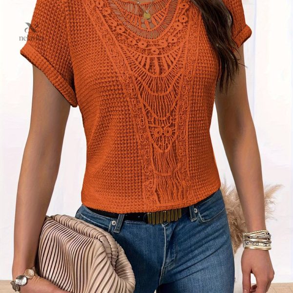 T-shirt Femme Dentelle pour Printemps