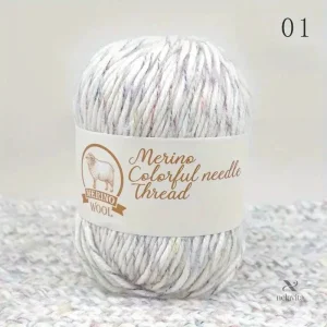 Laine Mérinos Douce Multicolore – Pelote de Fil Épais pour Tricot & Crochet Hiver