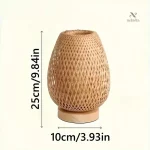 Design élégant en rotin tressé pour un éclairage doux