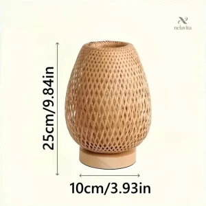 Design élégant en rotin tressé pour un éclairage doux