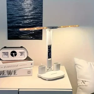 Lampe avec rangement intégré pour un espace de travail organisé