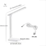 Lampe de bureau LED pliable et rechargeable USB, design compact