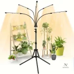 Lampe de croissance LED sur trépied pour plantes d'intérieur