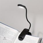 Lampe de lecture portable à pince flexible