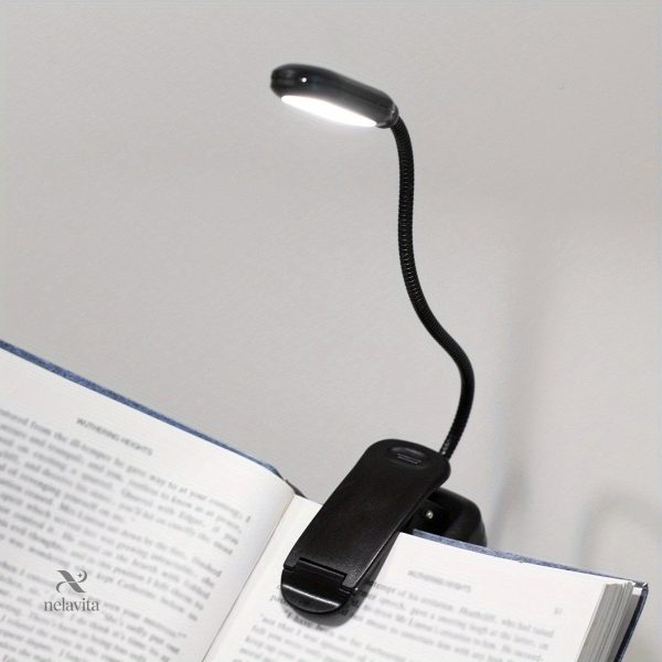Lampe de lecture portable à pince flexible
