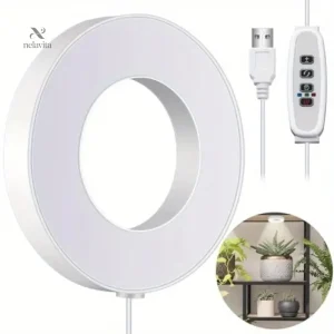 Lampe LED de Croissance Circulaire USB – Éclairage Professionnel pour Plantes, Serres et Semis