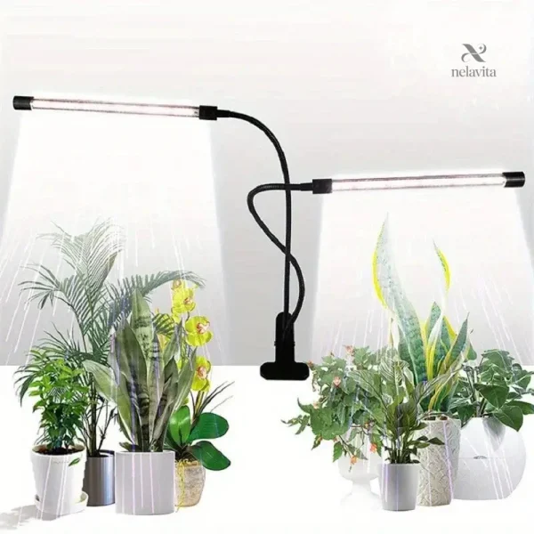 Éclairage LED avec pince pour serres et plantes d’intérieur