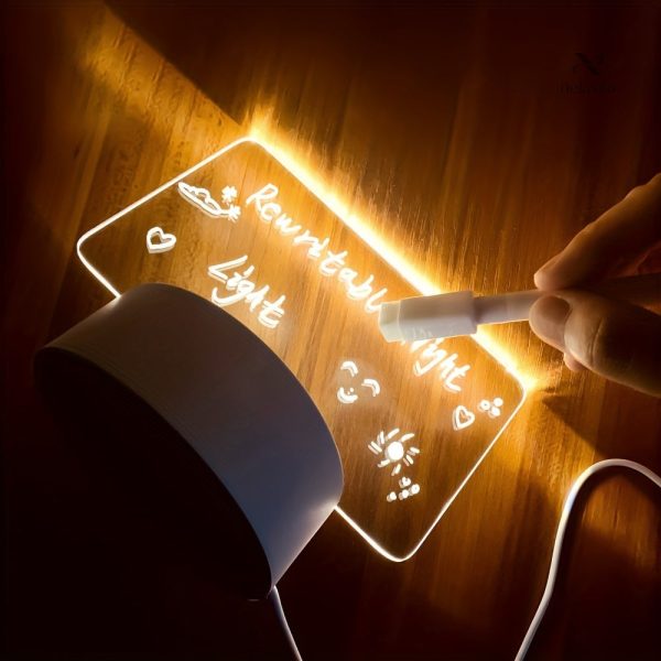 Lampe LED effaçable pour notes temporaires