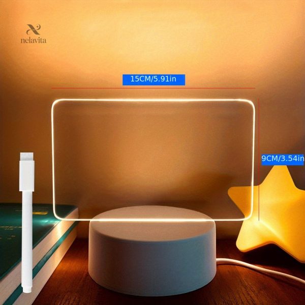 Écriture personnalisable sur lampe acrylique