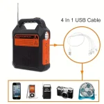 Éclairage LED et radio FM pour camping et urgences