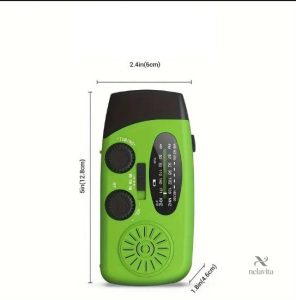 Torche compacte avec manivelle, idéale pour les activités en extérieur