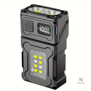 Lampe Torche LED Rechargeable avec Affichage Digital – Ultra Puissante, Compacte et Multifonction – Collection Lampes de Poche
