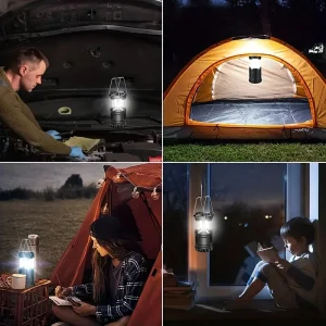 Lanterne LED rechargeable compacte pour éclairage extérieur