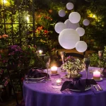 Éclairage romantique pour dîners en plein air