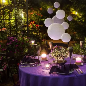 Éclairage romantique pour dîners en plein air