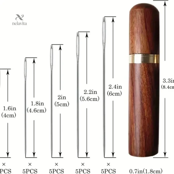 Aiguilles de couture avec grands œillets pour fils épais