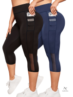Legging Grande Taille Mi-Jambe Taille Haute