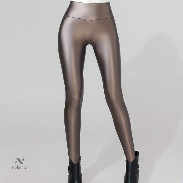 Leggings ajustés simili cuir à petit prix