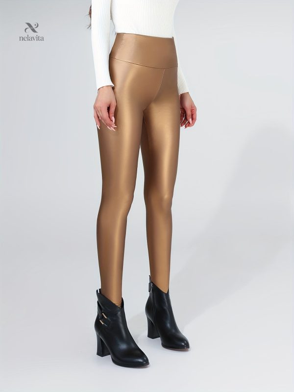 Leggings sculptants en simili cuir