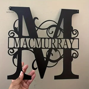 Lettre murale personnalisée en métal – Décoration prénom ou initiale pour bureau ou maison