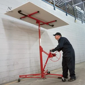 Outil de levage pour plaques de plâtre avec roulettes