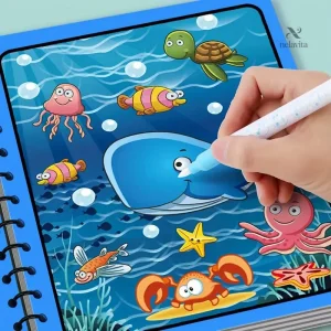 Livre magique à l’eau pour enfants, cahier de dessin réutilisable