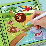 Cahier de peinture sans tache, stylo à eau inclus pour dessiner