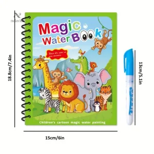 Activité créative sans désordre, livre magique à l'eau pour enfants