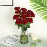 Bouquet de roses synthétiques pour décoration intérieure