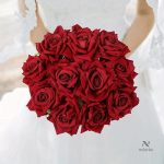 Fleurs artificielles, lot de 10 roses colorées