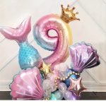 Lot de 2 ballons chiffres rose gold pour célébrations
