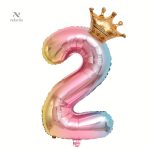 Chiffres en ballon rose gold pour anniversaires