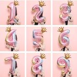 Ballons décoratifs chiffres en rose gold élégant