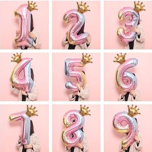 Ballons décoratifs chiffres en rose gold élégant