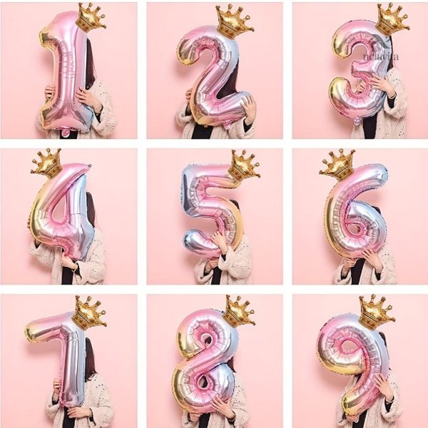 Ballons décoratifs chiffres en rose gold élégant