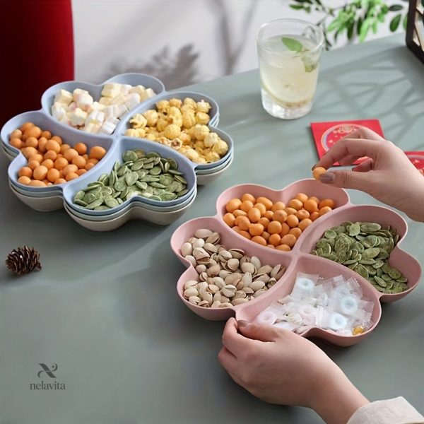 Assiette à compartiments pour fruits frais et sucreries