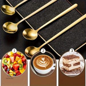 Set de cuillères dorées pour déguster votre café