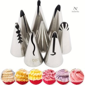 Douilles plissées inox - lot de 7 pièces