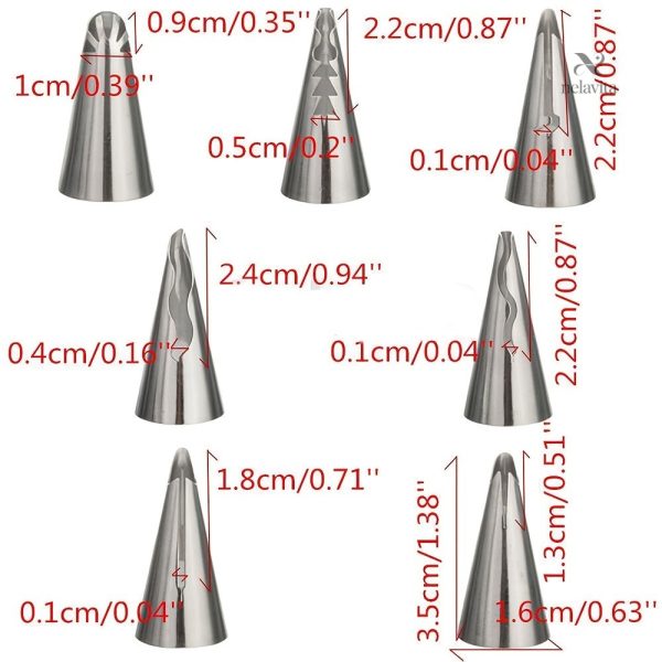 Variété de formes avec 7 douilles en inox